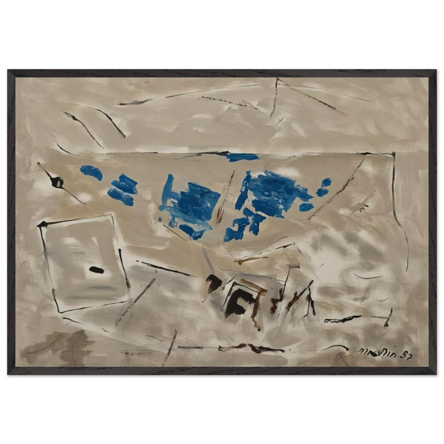 Autumn Coloring No 4 - 1952 - John Marin 70x100 cm / 28x40 inches Framed Art Print – Black Wooden Frame