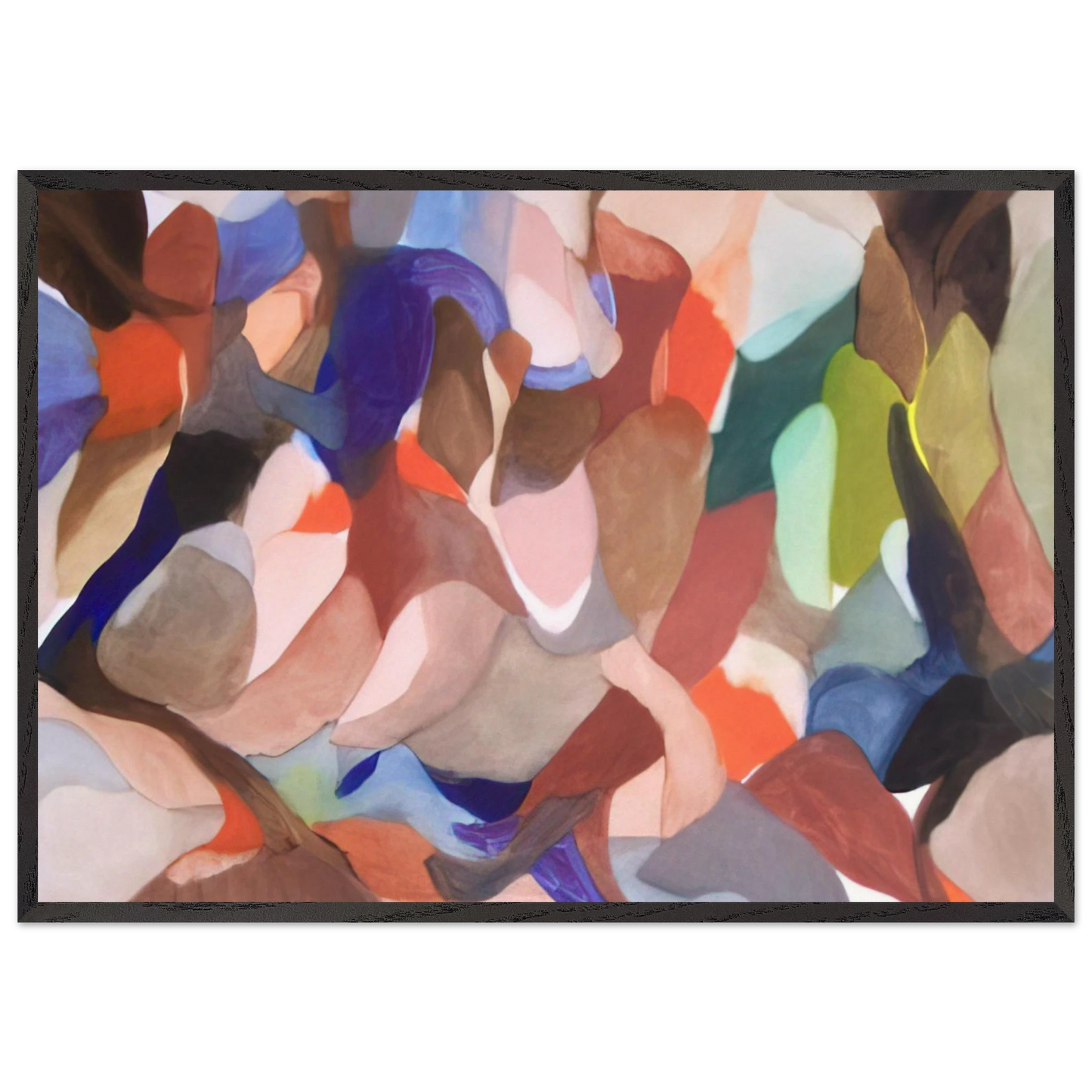 Night of the Red Wind - Alice Baber 70x100 cm / 28x40 inches Framed Art Print – Black Wooden Frame