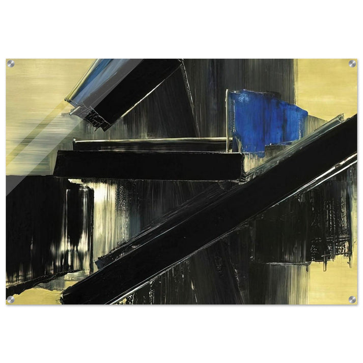 Peinture 21 Juillet 1958 - 1958 - Pierre Soulages Acrylic Print - 70x100 cm / 28x40″ inches | Pierre Soulages Wall Art | Pierre Soulages Prints