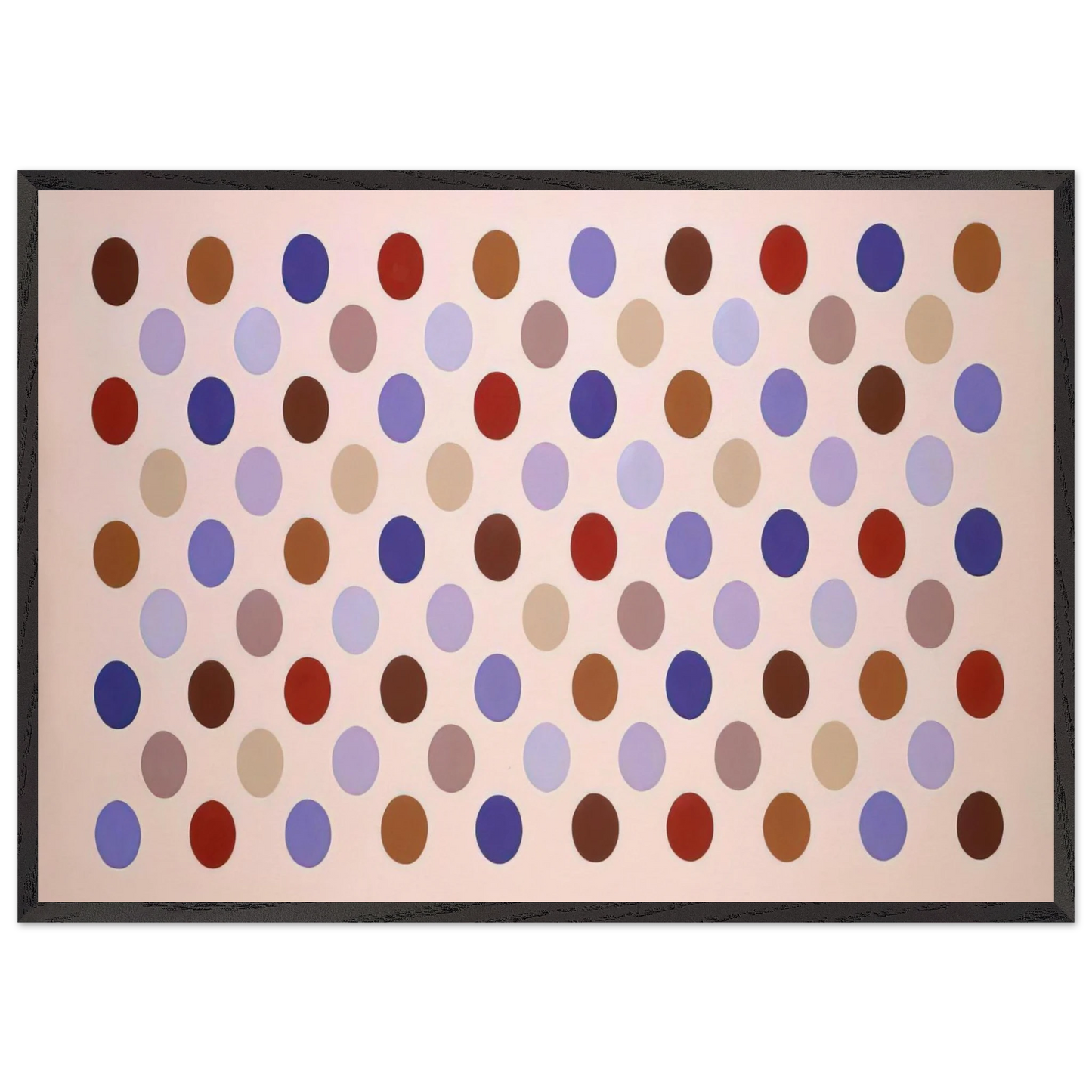 Grid 8 - 1969 - Thomas Downing 70x100 cm / 28x40 inches Framed Art Print – Black Wooden Frame