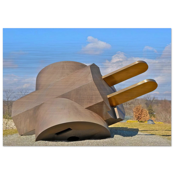 PLUG 1970 - Claes Oldenburg Brushed Aluminum Print - 70x100 cm / 28x40 inches | Claes Oldenburg Aluminum Print | Claes Oldenburg Prints