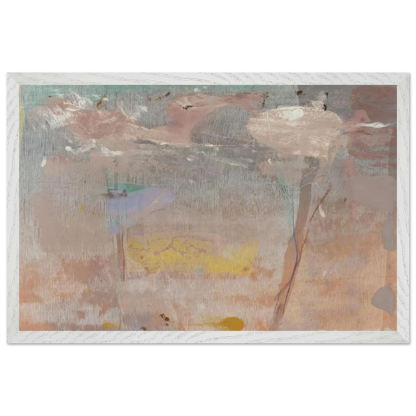 Helen Frankenthaler - Monotype I - 1981 Wall art - 30x45 cm / 12x18 inches - Premium Wooden Framed Poster With Fine Art Paper - Black frame