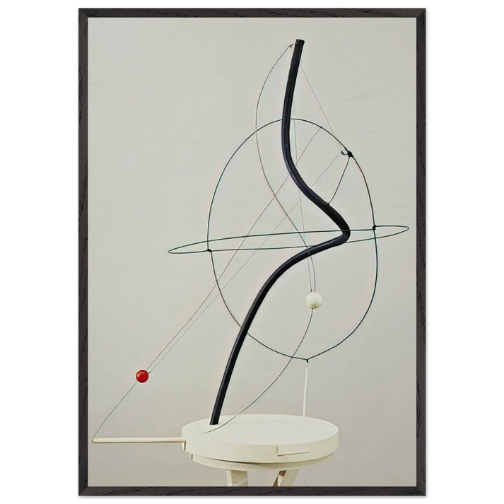A UNIVERSE 1934 - Alexander Calder 70x100 cm / 28x40 inches Framed Art Print – Black Wooden Frame