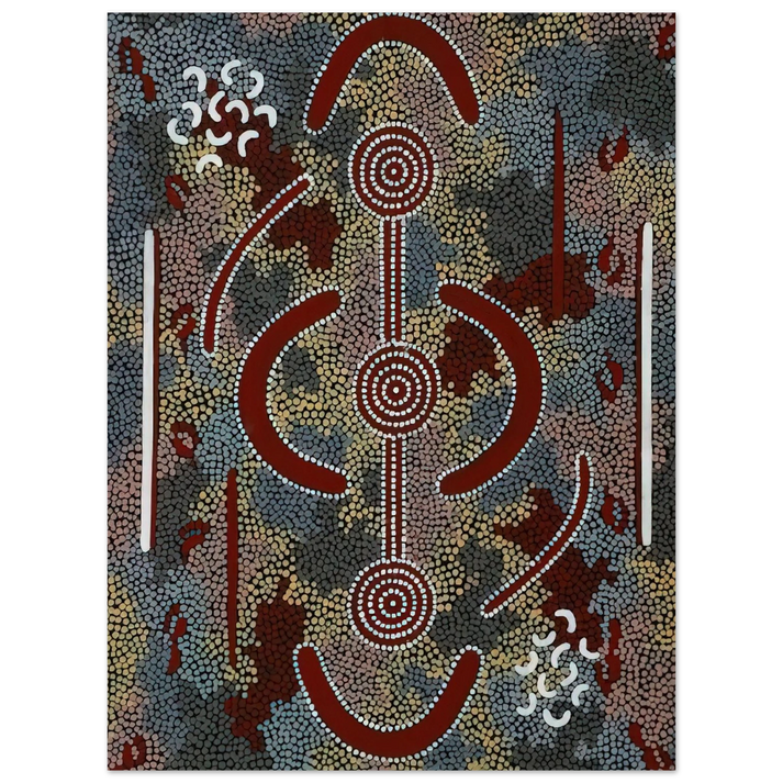 Clifford Possum Tjapaltjarri - Honey Ant Dreaming - 1981 75x100 cm / 30x40inches Fine Art Poster