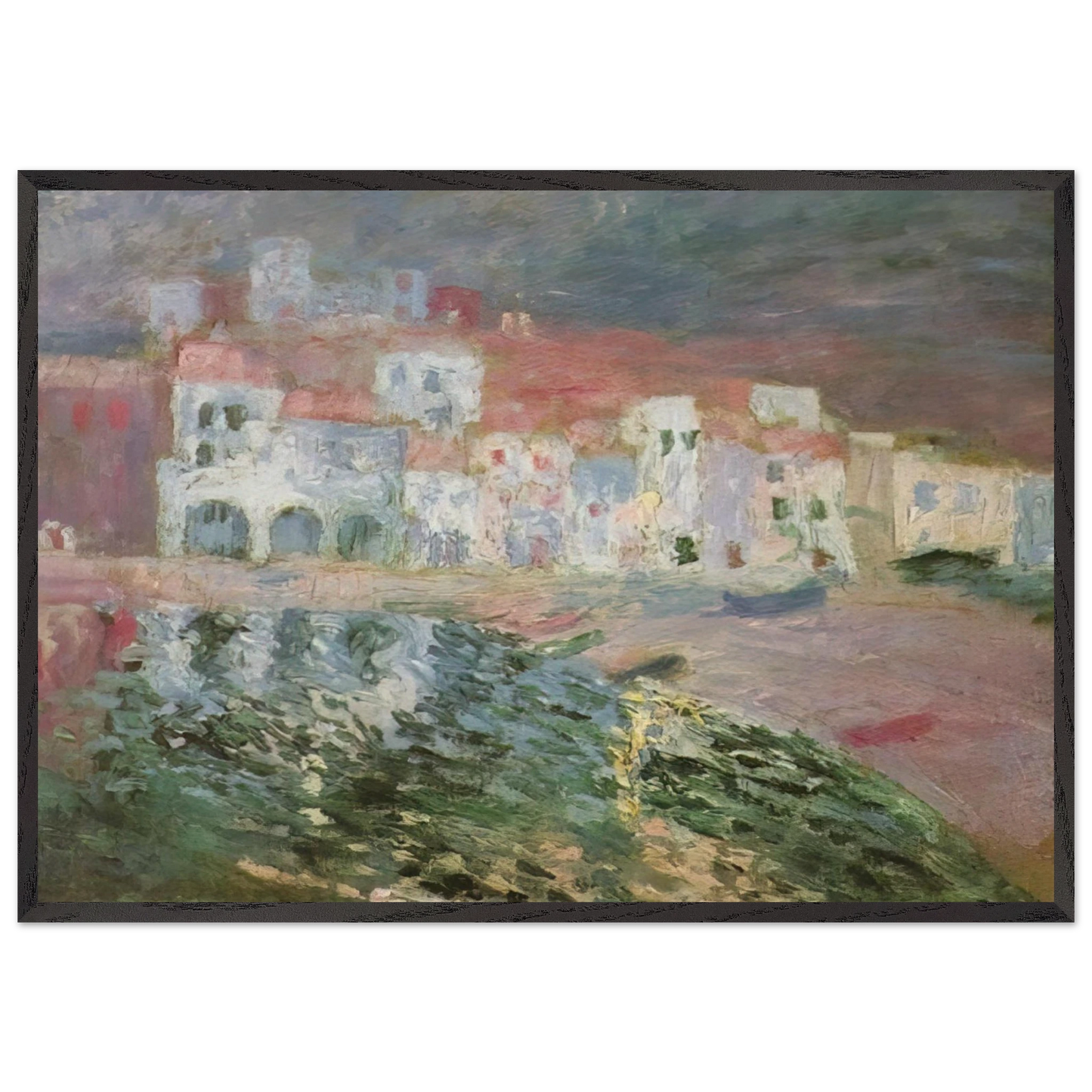 PORT ALGUER 1 - Salvador Dali Framed Art Print – Black Wooden Frame - Default Title - -Framed Art Print