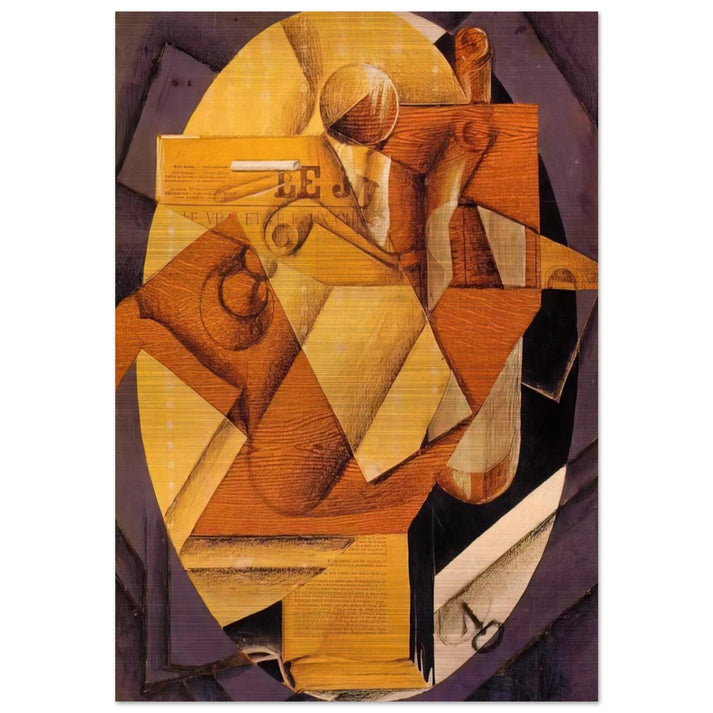 THE TABLE 1914 - Juan Gris Brushed Aluminum Print - 70x100 cm / 28x40 inches | Juan Gris Aluminum Print | Juan Gris Prints