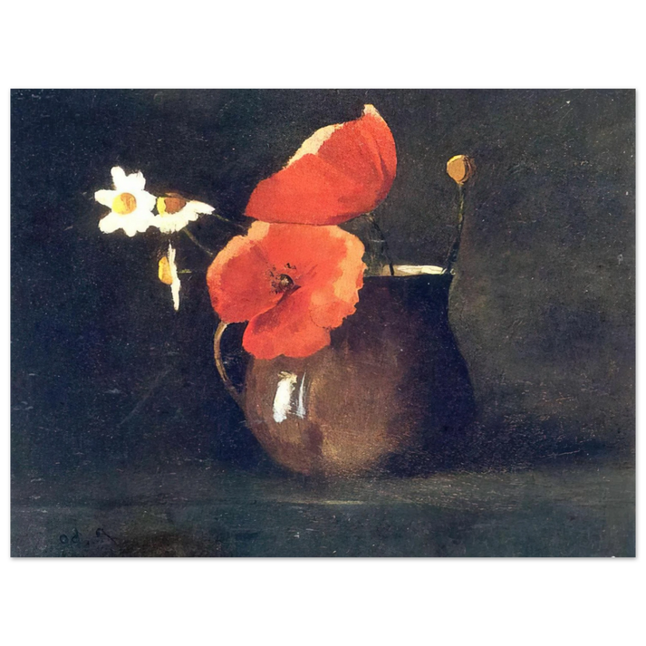 Odilon Redon - FLOWERS IN GREEN VASE 75x100 cm / 30x40inches Fine Art Poster