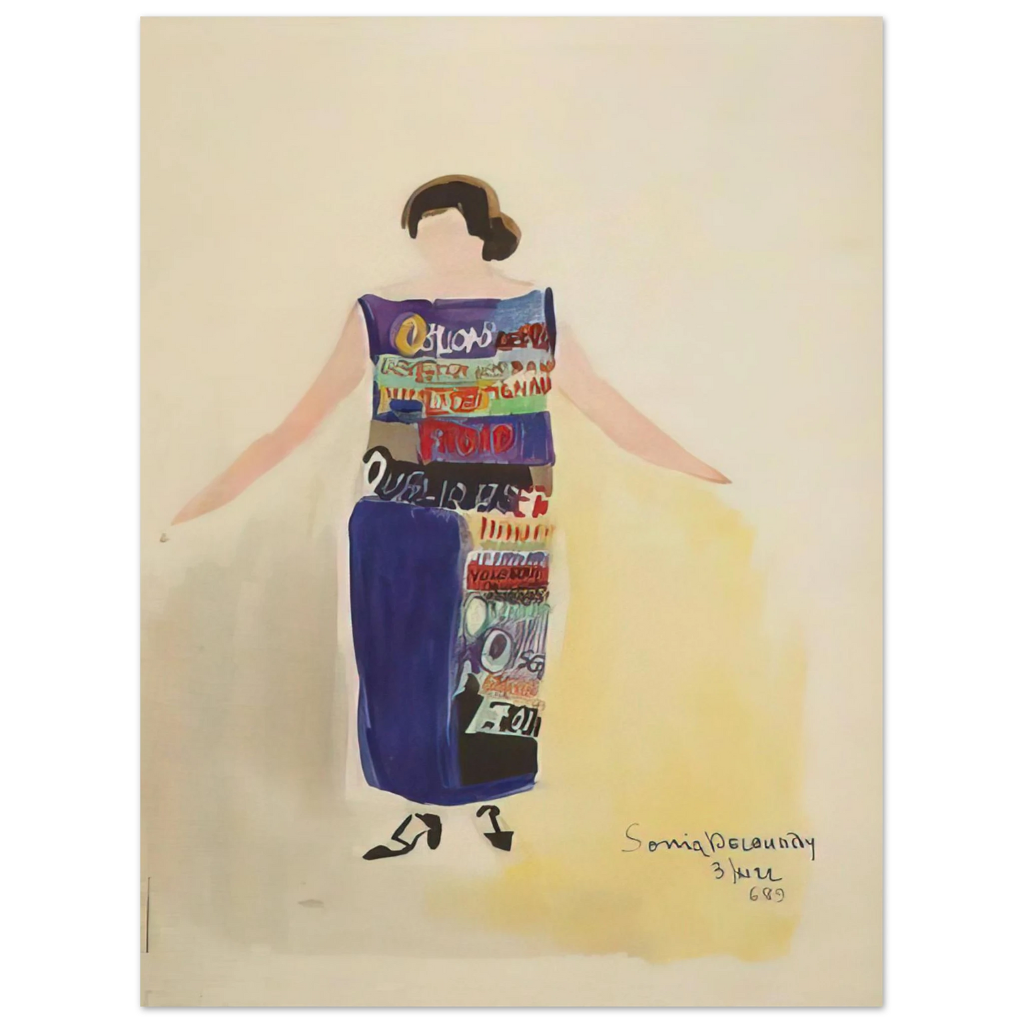 Sonia Delaunay - ROBE POEME OUBLIONS LES OISEAUX 1922 Fine Art Poster - Default Title