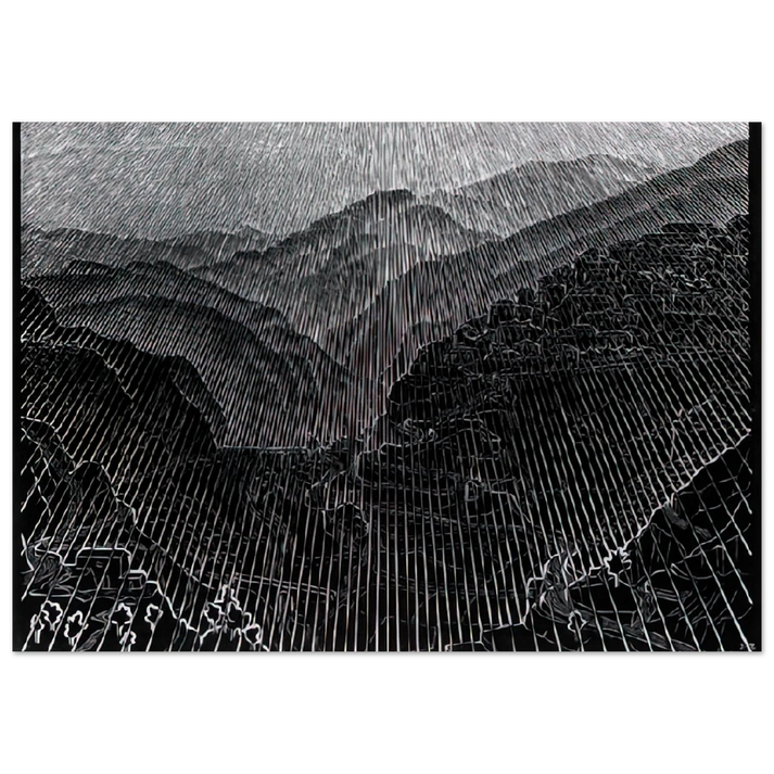 MC Escher - ROSSANO CALABRIA FEBRUARY 1931 1931 Wall Art - 30x40 cm / 12x16 inches - Premium Wooden Framed Poster With Fine Art Paper - Wood frame