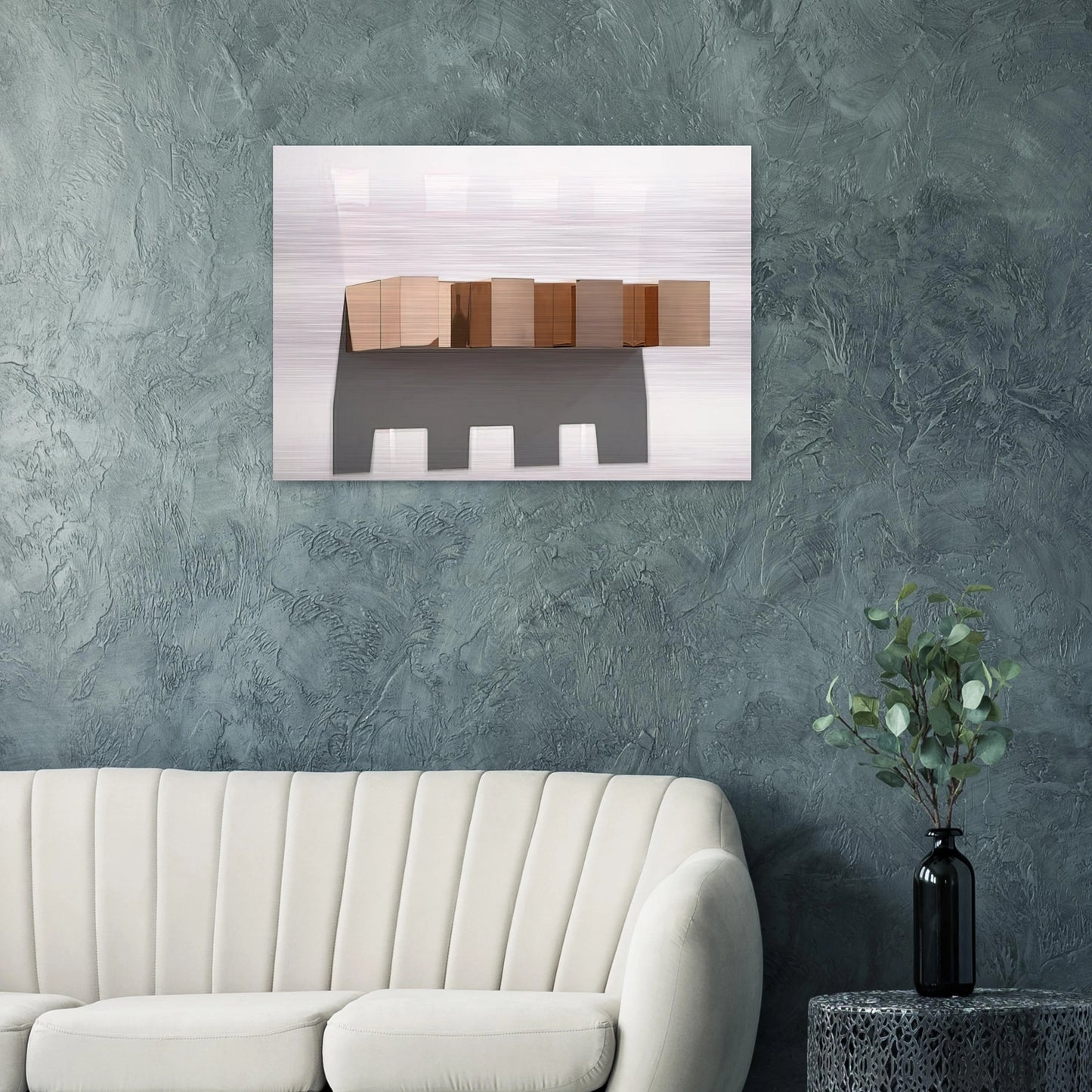 Untitled 72-22 Bernstein - 1972 - Donald Judd Brushed Aluminum Print - 70x100 cm / 28x40 inches | Donald Judd Aluminum Print | Donald Judd Prints