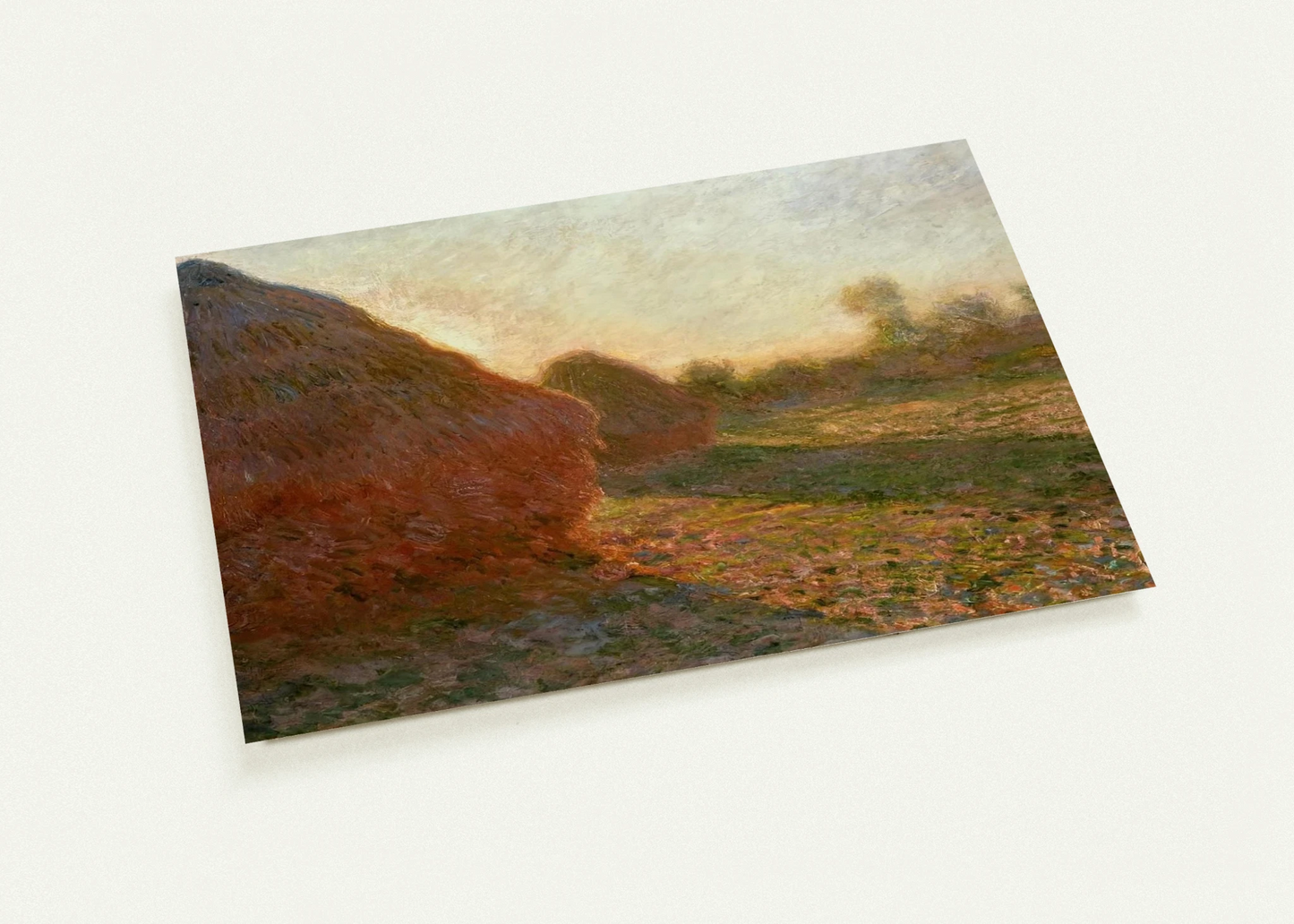 Haystacks, Last Sunrays By claude monet Pack of 10 Post Cards | claude monet Post Cards | A6 (10.5 x 14.8 cm) - 4.1 x 5.8 inches