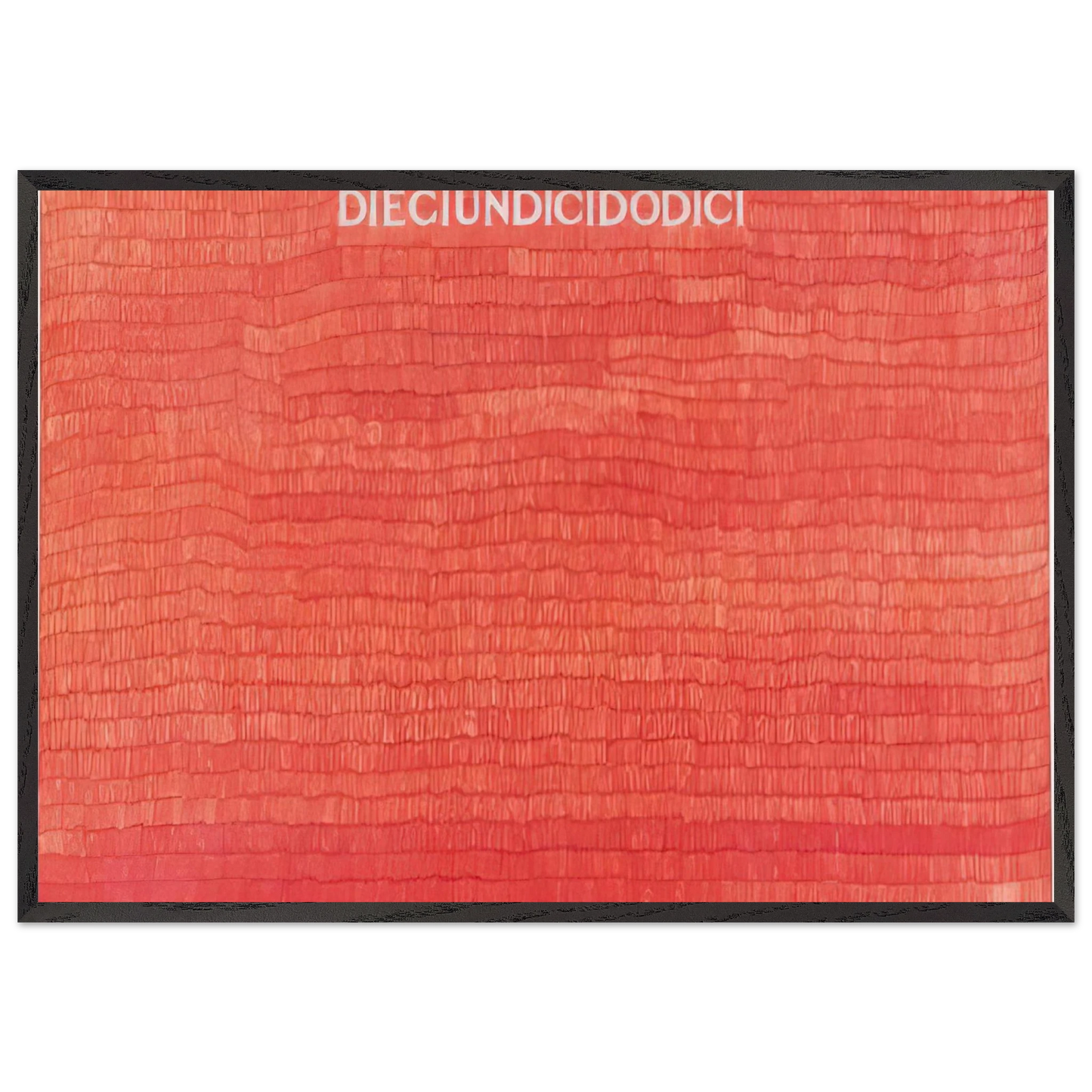 DIECIUNDICIDODICI 1980 - Alighiero Boetti Framed Art Print – Black Wooden Frame - Default Title - -Framed Art Print