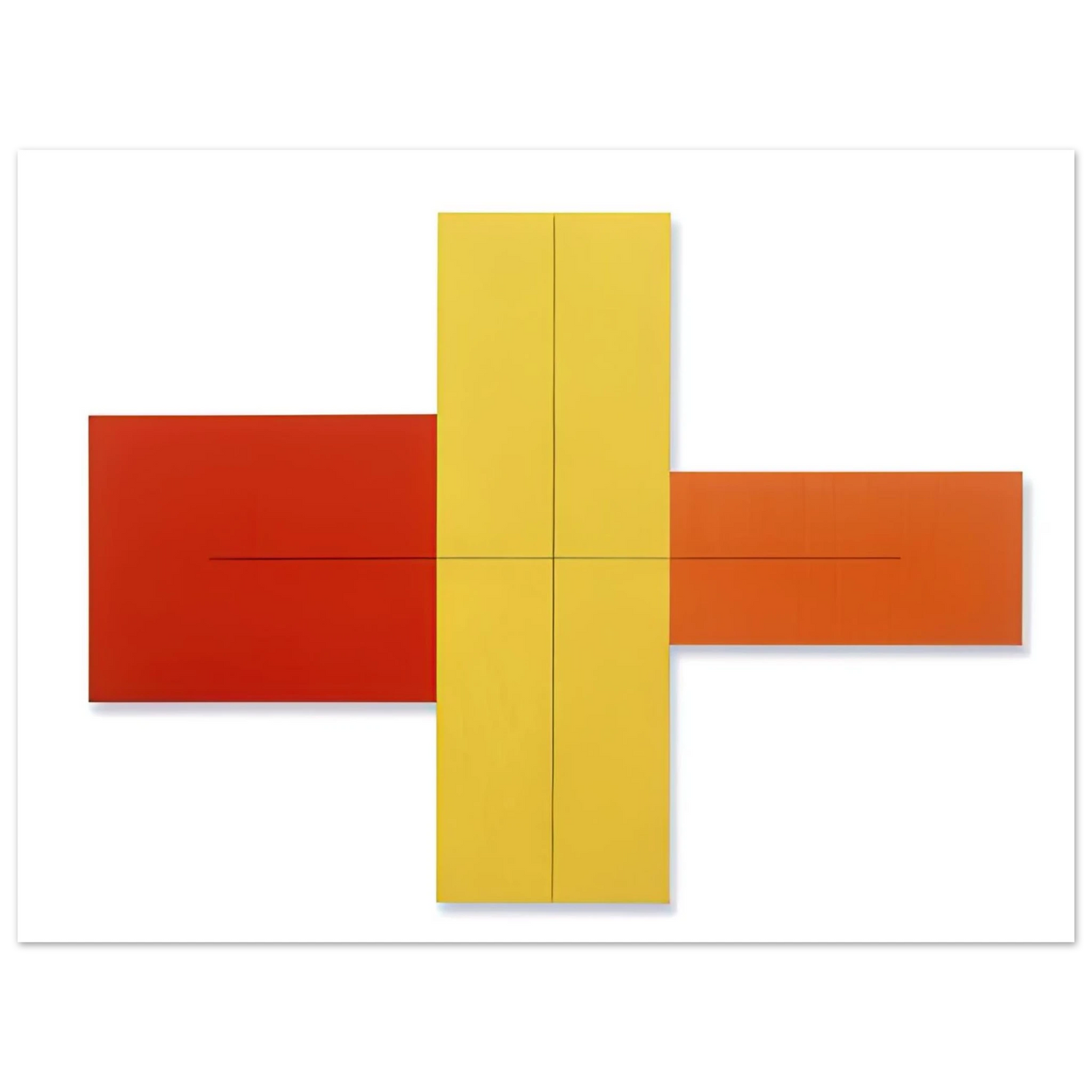 Robert Mangold - WITHIN RED YELLOW ORANGE 1981 Fine Art Poster - Default Title