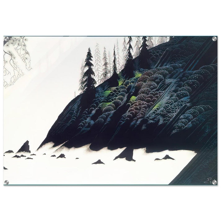 Spruce Redwoods and Pine - Eyvind Earle Acrylic Print - 70x100 cm / 28x40″ inches | Eyvind Earle Wall Art | Eyvind Earle Prints