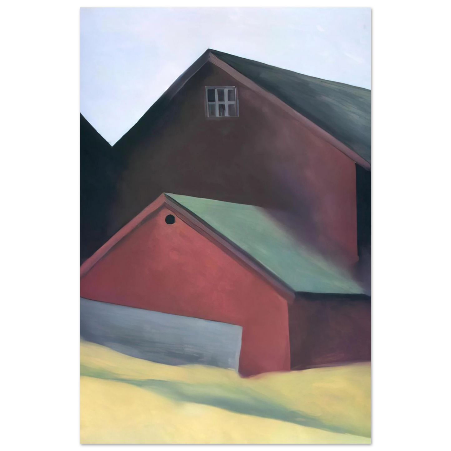 Georgia O'Keeffe - Ends Of Barns Fine Art Poster - 40x60 cm / 16x24 inches