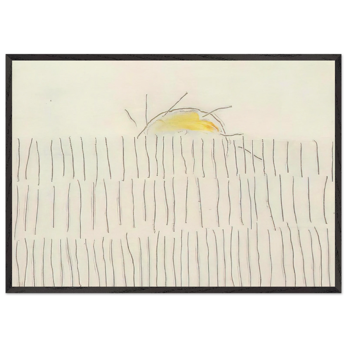 Untitled - 1966 N5 - Forrest Bess 70x100 cm / 28x40 inches Framed Art Print – Black Wooden Frame