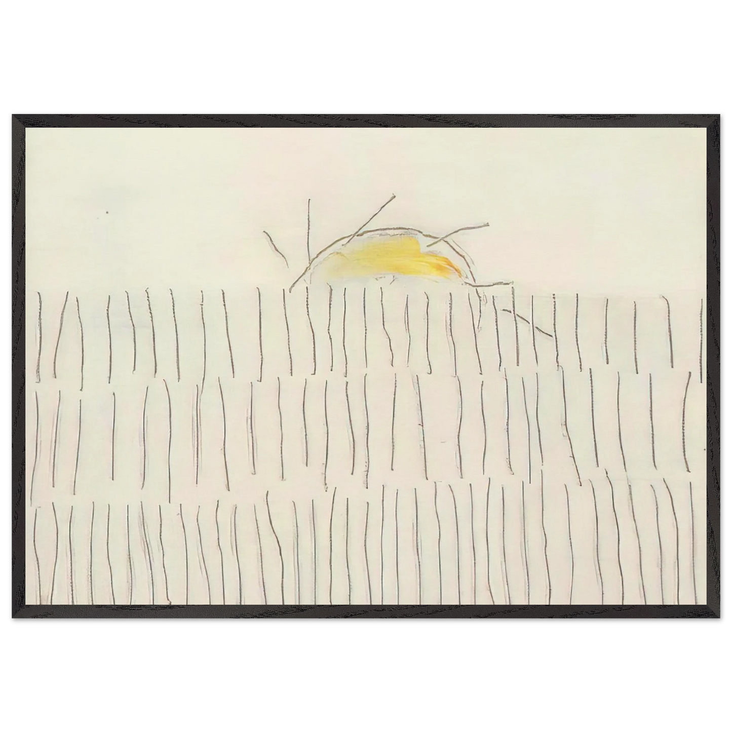 Untitled - 1966 N5 - Forrest Bess Framed Art Print – Black Wooden Frame - Default Title - -Framed Art Print