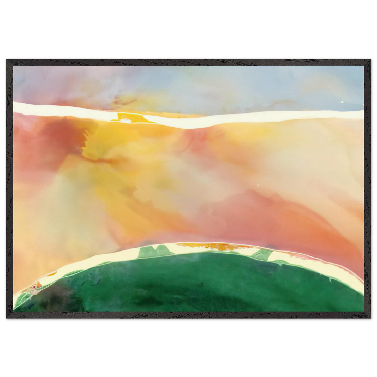 Bay Breeze - 1969 - Ronnie Landfield 70x100 cm / 28x40 inches Framed Art Print – Black Wooden Frame