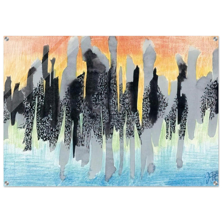 Flames - 1961 - Johannes Itten Acrylic Print - 70x100 cm / 28x40″ inches