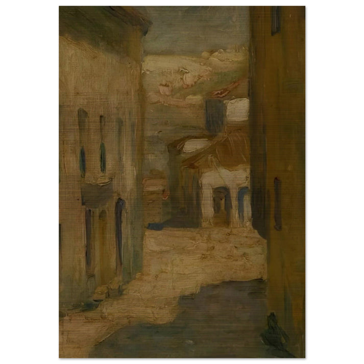 Street of Segovia - Tarsila do Amaral Brushed Aluminum Print - 70x100 cm / 28x40 inches | Tarsila do Amaral Aluminum Print | Tarsila do Amaral Prints