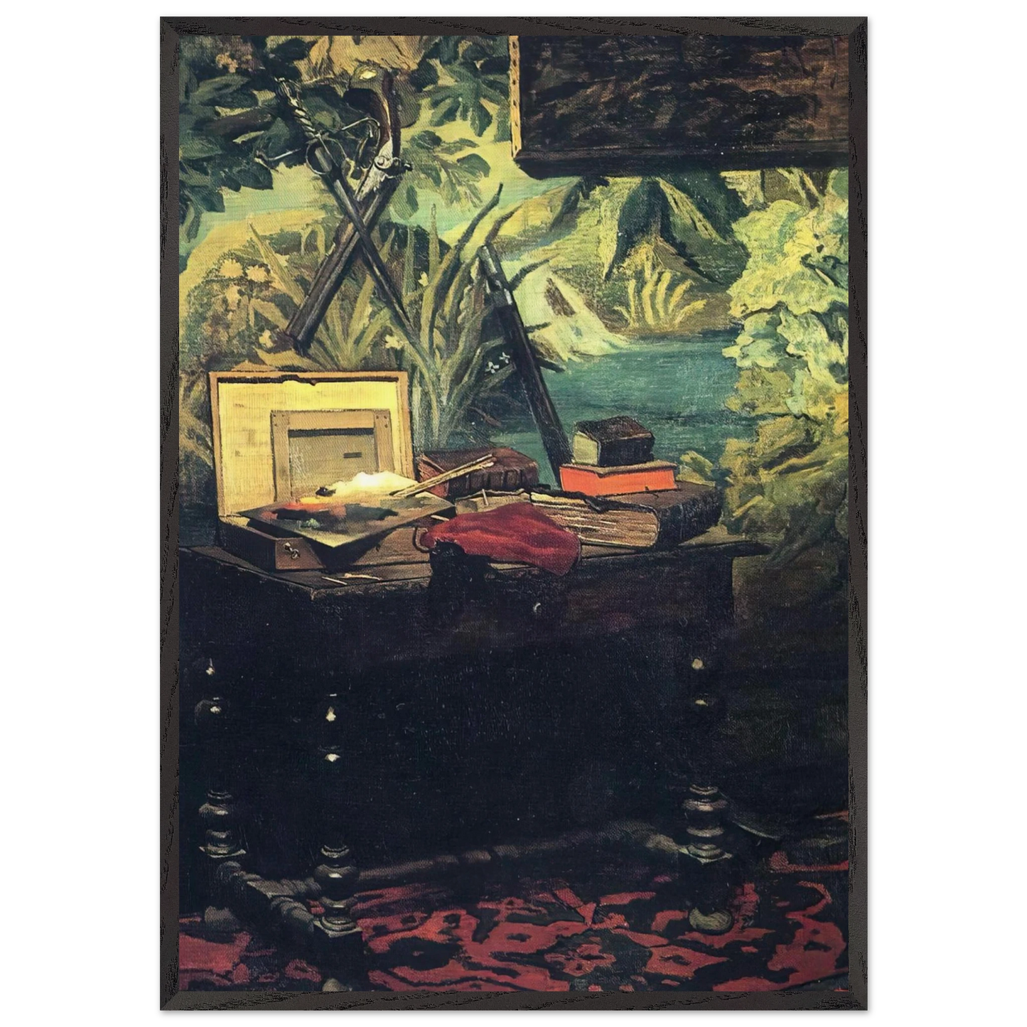 A Corner of the Studio - claude monet Framed Art Print – Black Wooden Frame - Default Title - -Framed Art Print