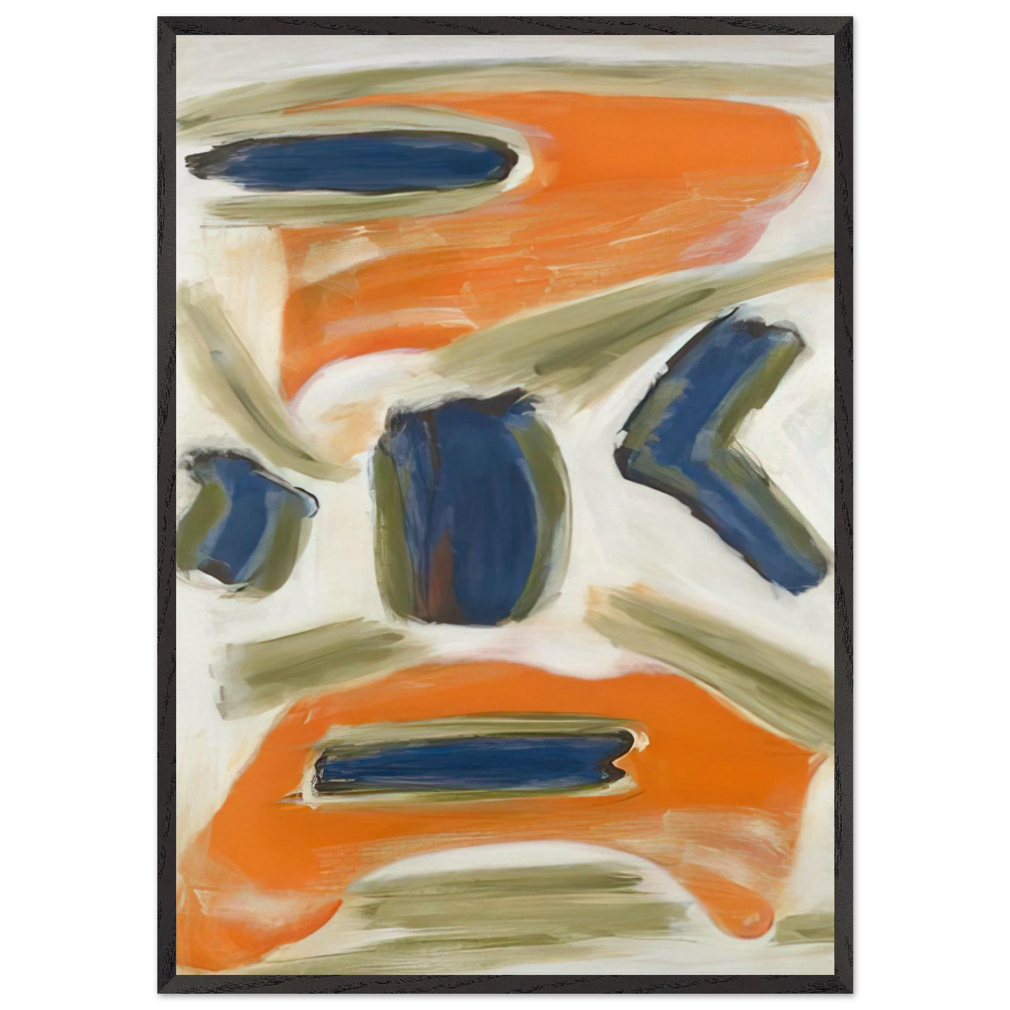 Untitled - Abstract Expressionism N3 - Betty Parsons Framed Art Print – Black Wooden Frame - Default Title - -Framed Art Print