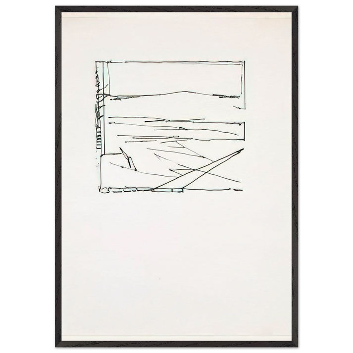 Greece Summer - 1974 - Brice Marden 70x100 cm / 28x40 inches Framed Art Print – Black Wooden Frame