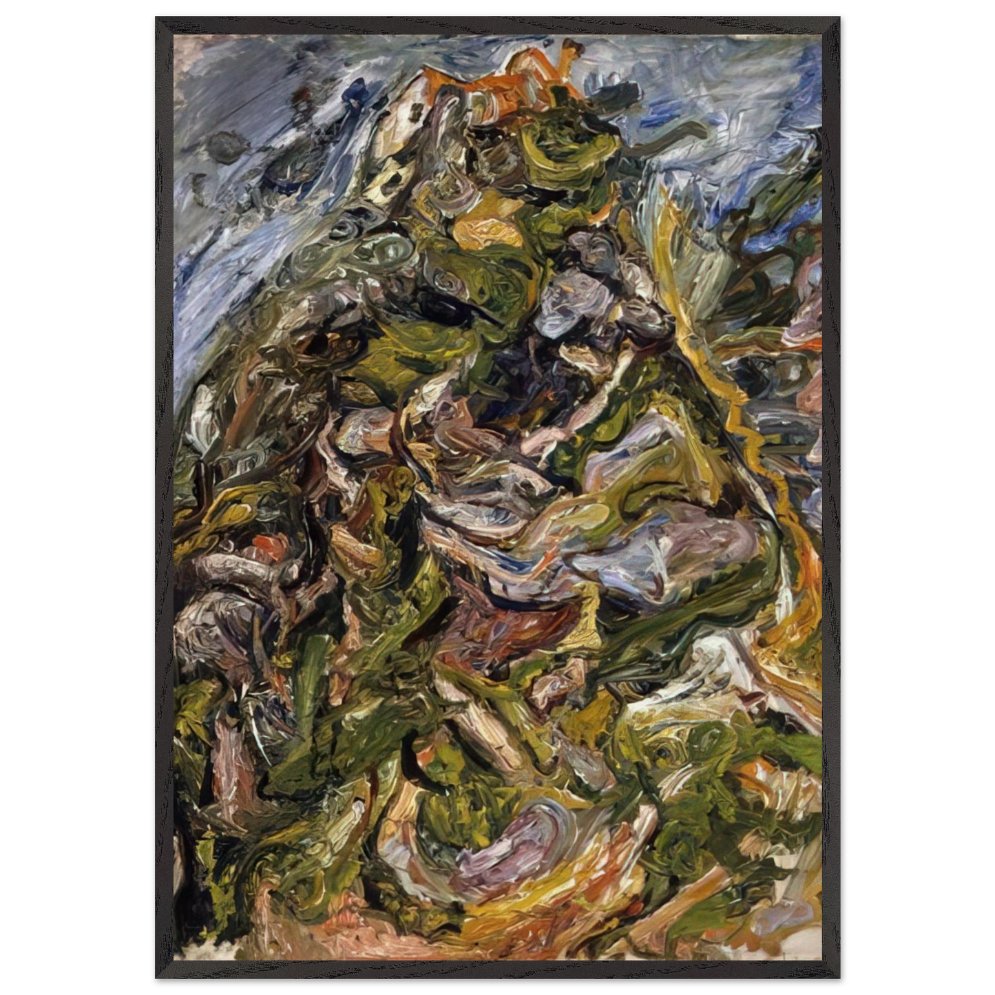 HILL AT CERET 1921 - Chaim Soutine 70x100 cm / 28x40 inches Framed Art Print – Black Wooden Frame