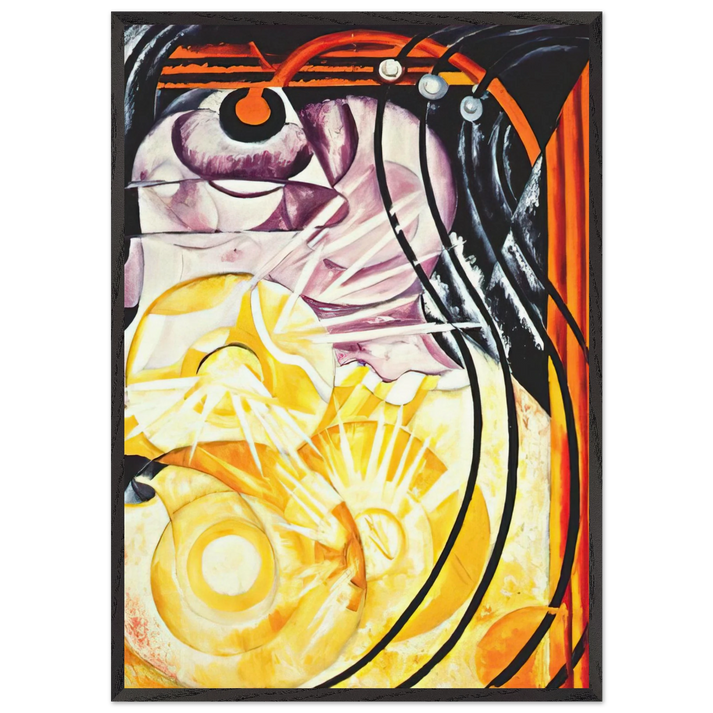 Electric lamp - 1913 - Natalia Goncharova 70x100 cm / 28x40 inches Framed Art Print – Black Wooden Frame