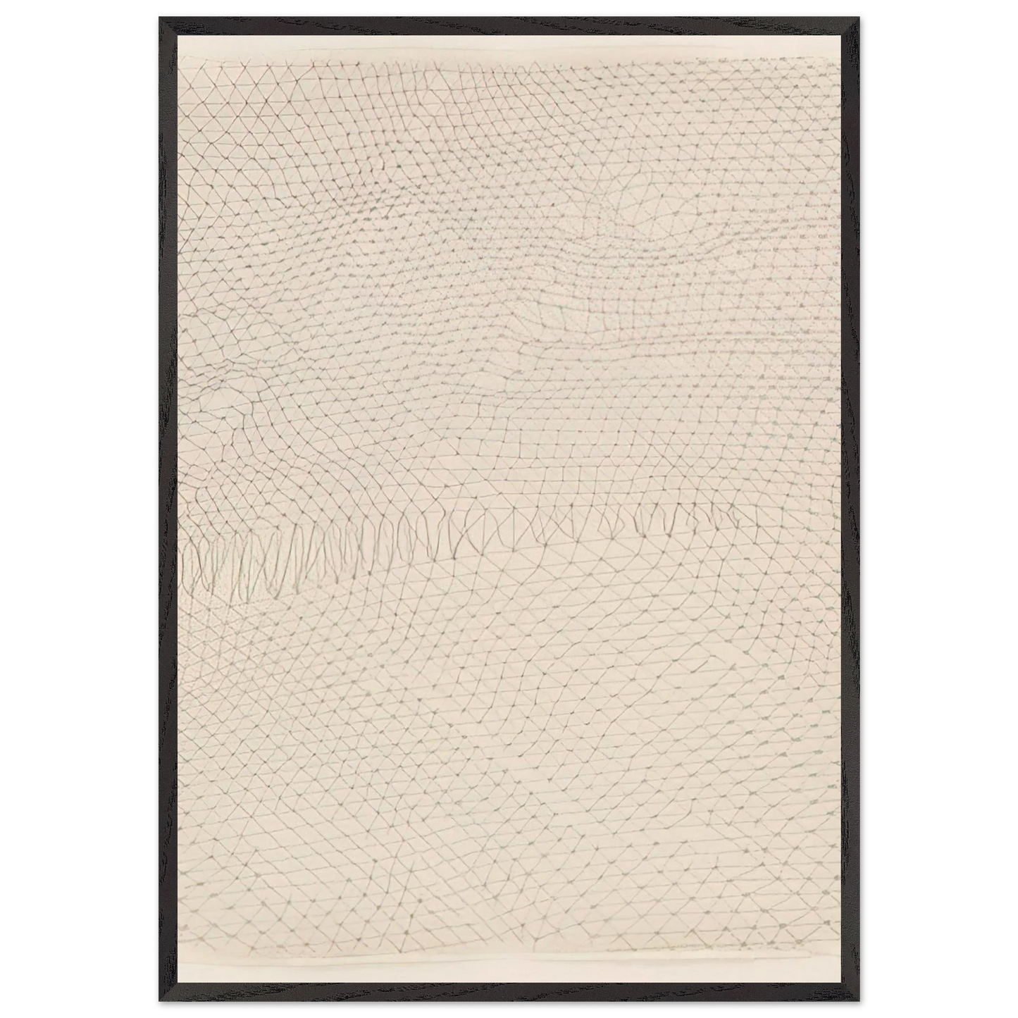 Untitled - 1970 N6 - Gego Framed Art Print – Black Wooden Frame - Default Title - -Framed Art Print