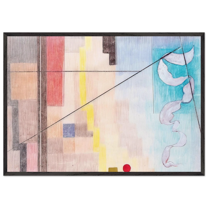 Die Kontraste - Abstract Art - Johannes Itten 70x100 cm / 28x40 inches Framed Art Print – Black Wooden Frame