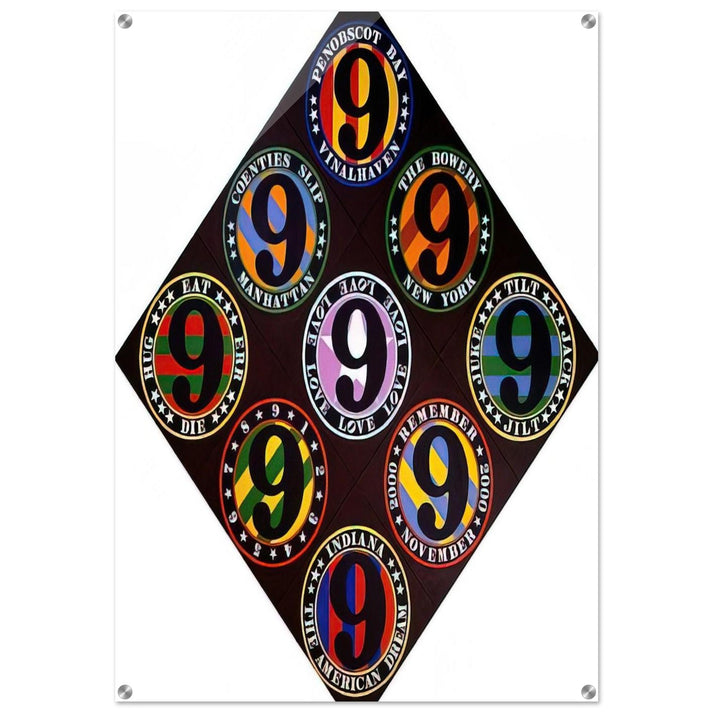 The Ninth American Dream - Robert Indiana Acrylic Print - 70x100 cm / 28x40″ inches