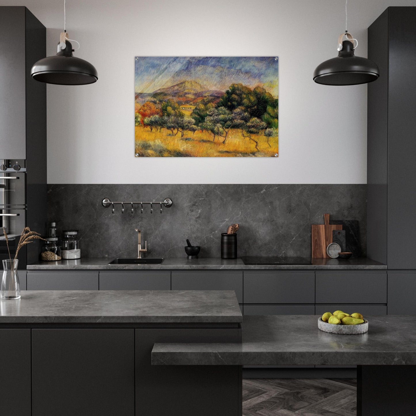 Mount Sainte Victoire - Pierre-Auguste Renoir Acrylic Print - 70x100 cm / 28x40″ inches | Pierre-Auguste Renoir Wall Art | Pierre-Auguste Renoir Prints
