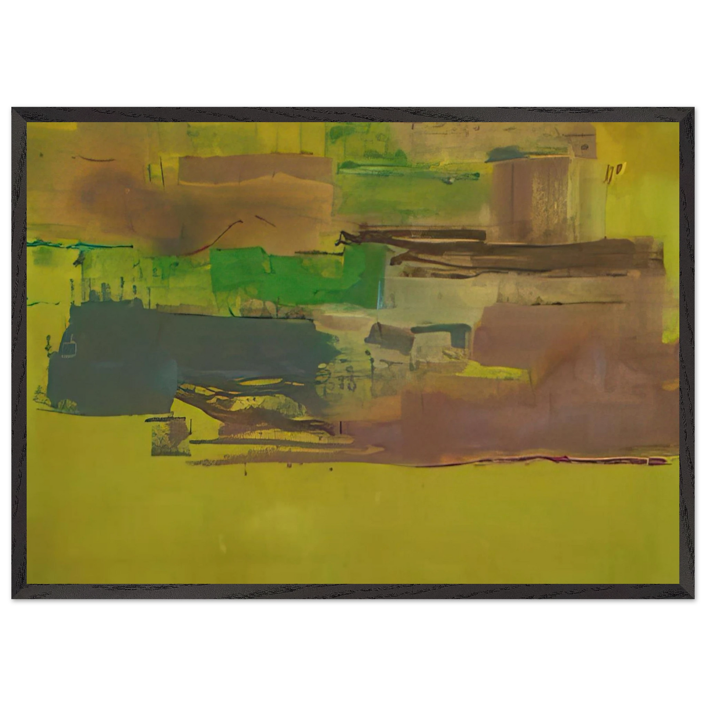 Helen Frankenthaler - August Deep - 1978 Wall art - 60x90 cm / 24x36 inches - Premium Wooden Framed Poster With Fine Art Paper - Wood frame