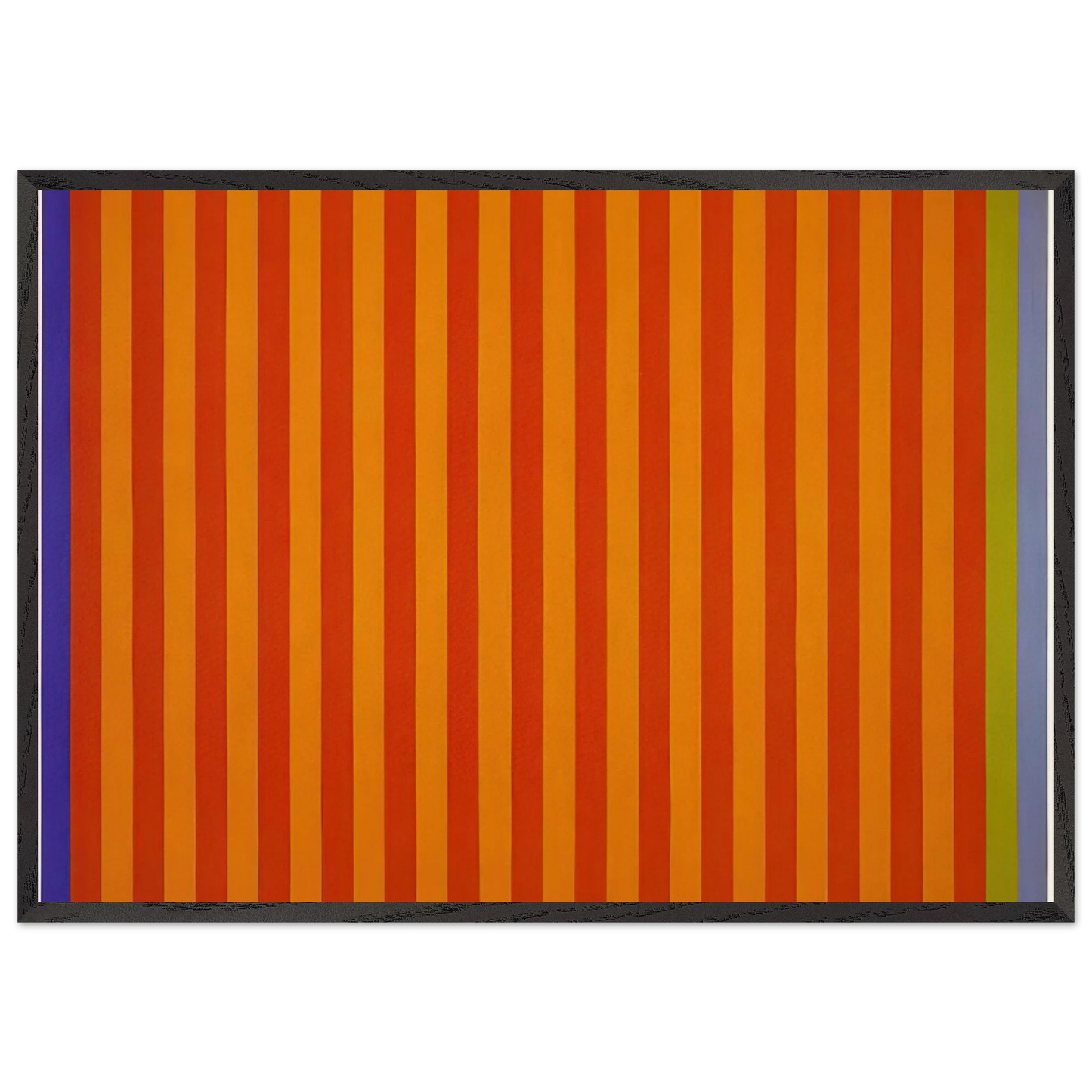 EdgesSolar Beat - 1962 - Gene Davis Framed Art Print – Black Wooden Frame - Default Title - -Framed Art Print