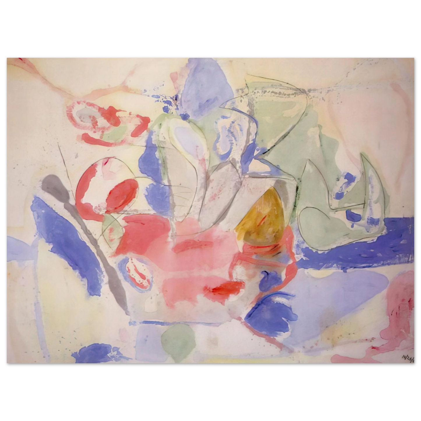 Helen Frankenthaler - Mountains and Sea - 1952 Wall art - 30x45 cm / 12x18 Inches - Fine Art Poster - -