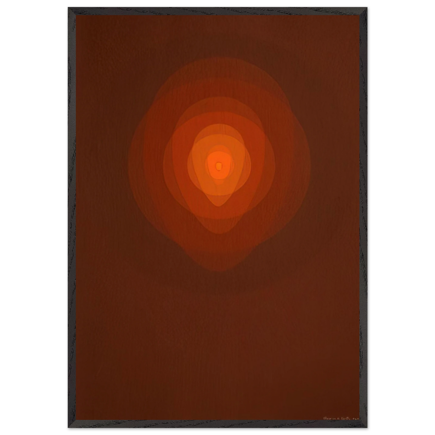 Red Mandala - 1967 - Clarence Holbrook Carter 70x100 cm / 28x40 inches Framed Art Print – Black Wooden Frame