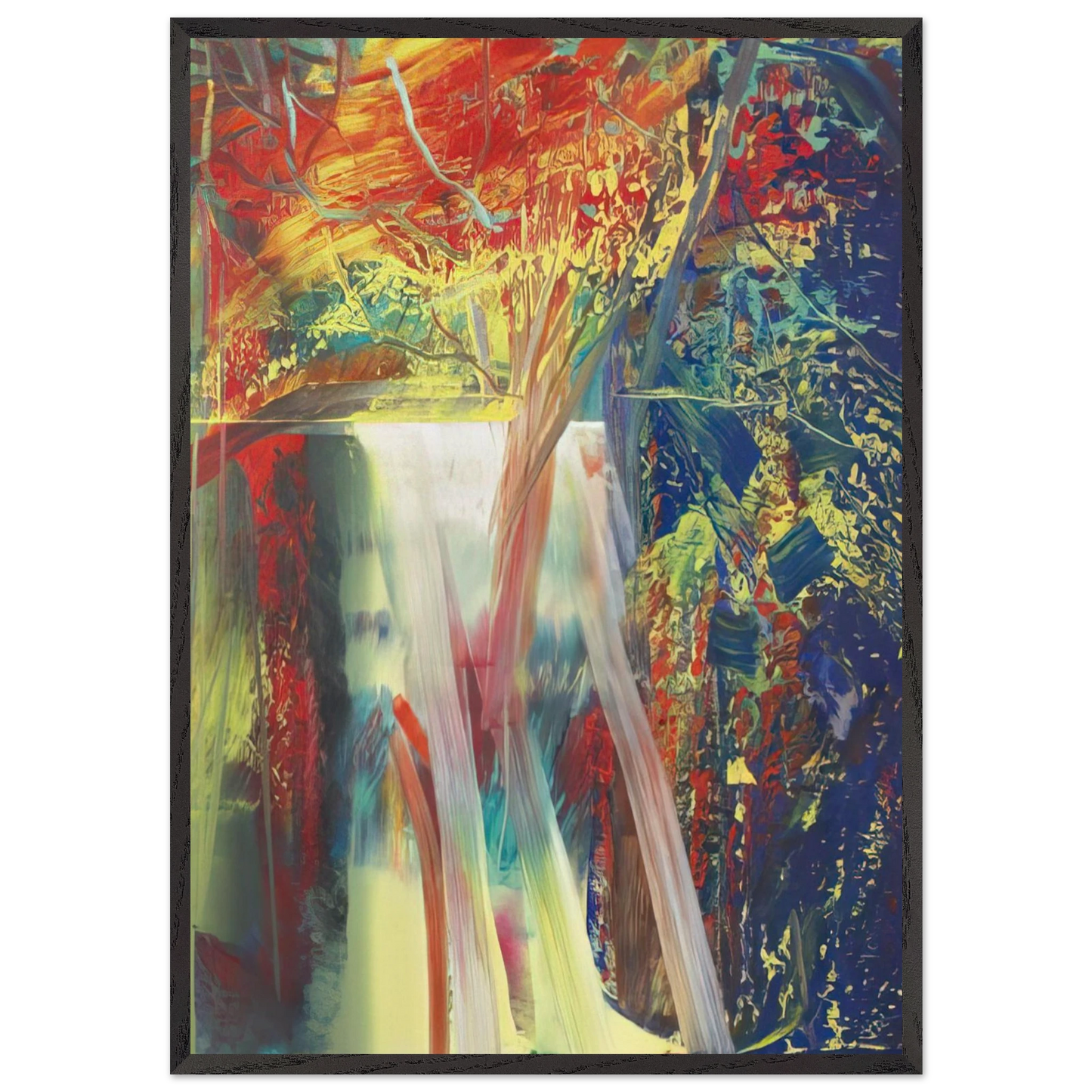 ABSTRACT PAINTING 610 1 - Gerhard Richter Framed Art Print – Black Wooden Frame - Default Title - -Framed Art Print