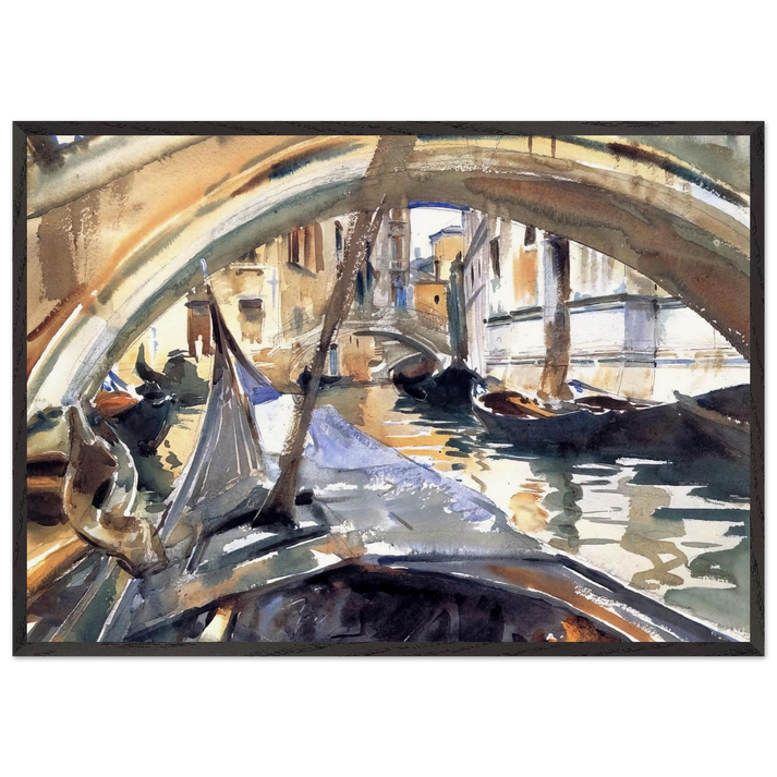 Rio de Santa Maria Formosa - John Singer Sargent 70x100 cm / 28x40 inches Framed Art Print – Black Wooden Frame