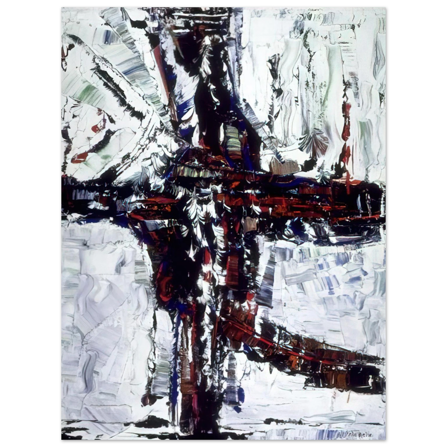 Jean-Paul Riopelle - Chemin d hiver Fine Art Poster - Default Title