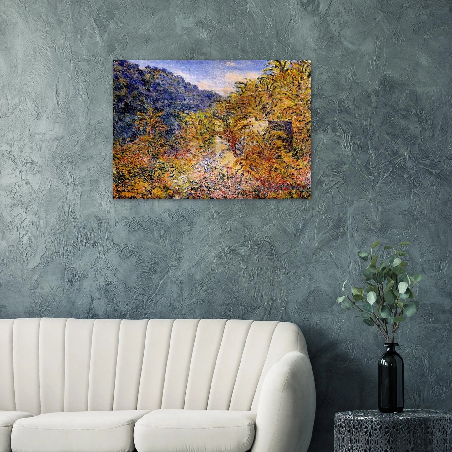The Valley of Sasso - claude monet Brushed Aluminum Print - 70x100 cm / 28x40 inches | claude monet Aluminum Print | claude monet Prints