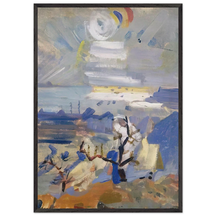 Weehawken Sequence No 30 - 1916 - John Marin 70x100 cm / 28x40 inches Framed Art Print – Black Wooden Frame