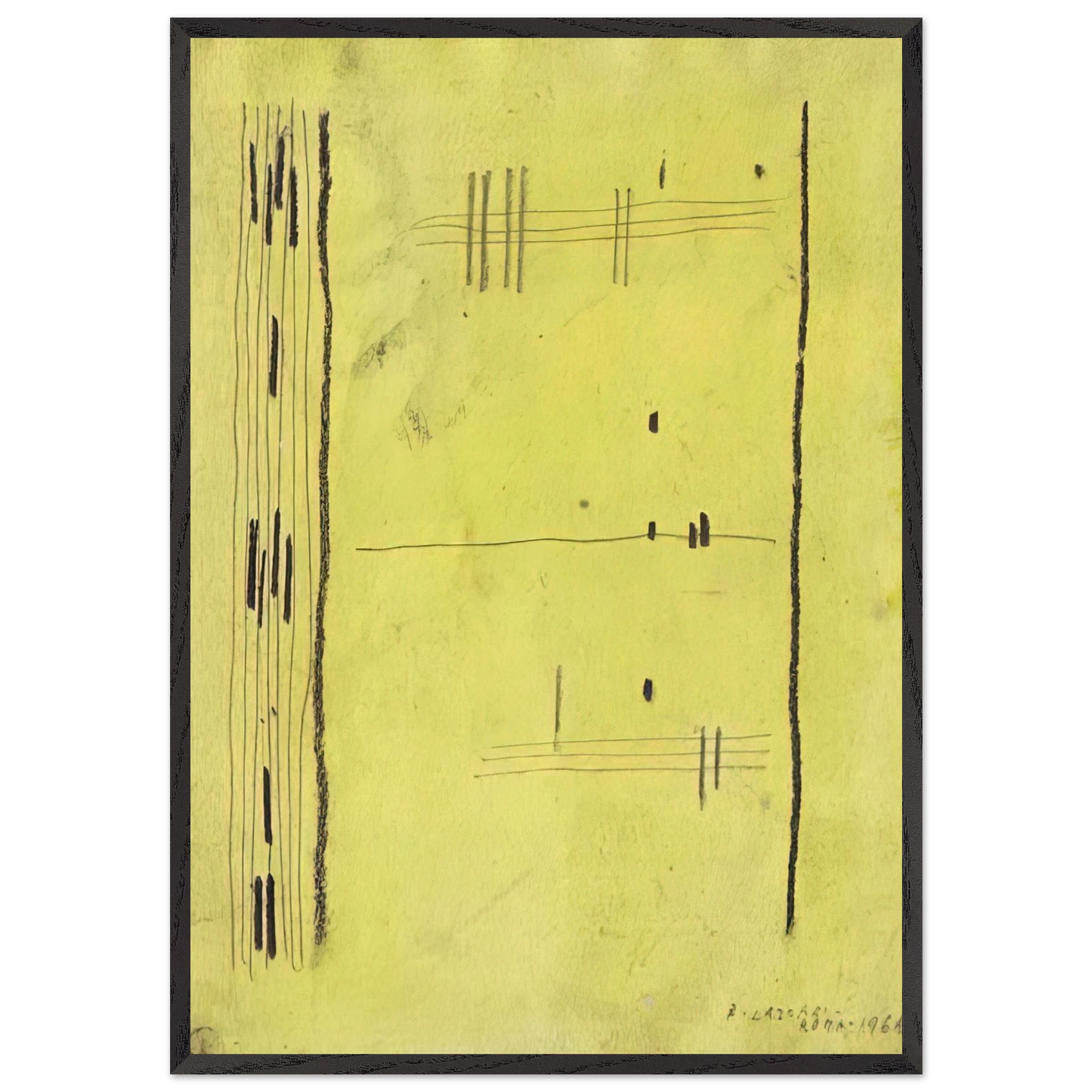 Senza titolo - 1964 - Bice Lazzari Framed Art Print – Black Wooden Frame - Default Title - -Framed Art Print