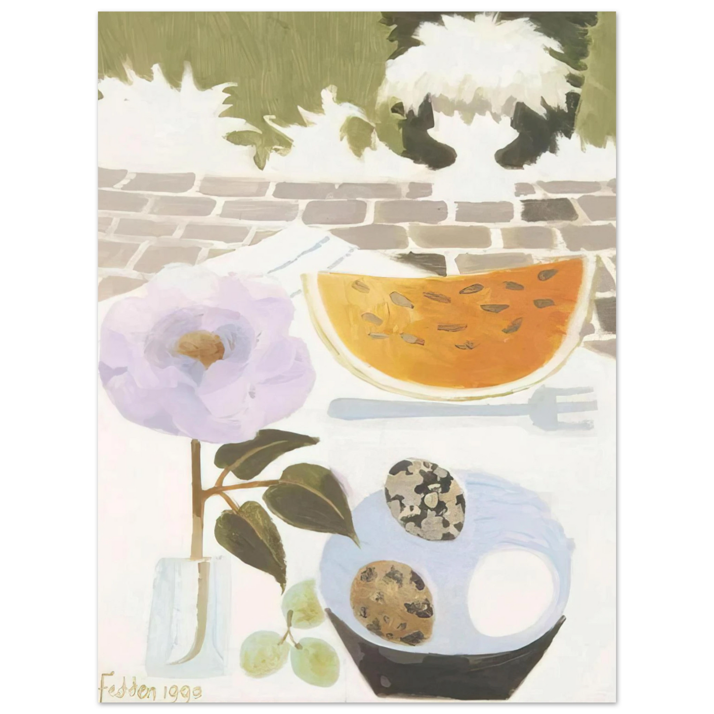 Mary Fedden - A Slice of Melon - 1990 Fine Art Poster - Default Title