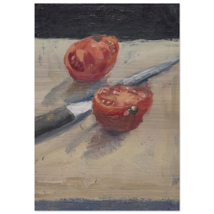 Knife Tomato I - Richard Diebenkorn Brushed Aluminum Print - 70x100 cm / 28x40 inches | Richard Diebenkorn Aluminum Print | Richard Diebenkorn Prints