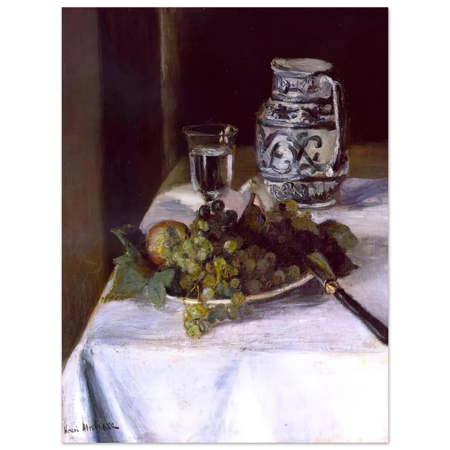 Henri Matisse - STILL LIFE WITH GRAPES 1896 Fine Art Poster - Default Title