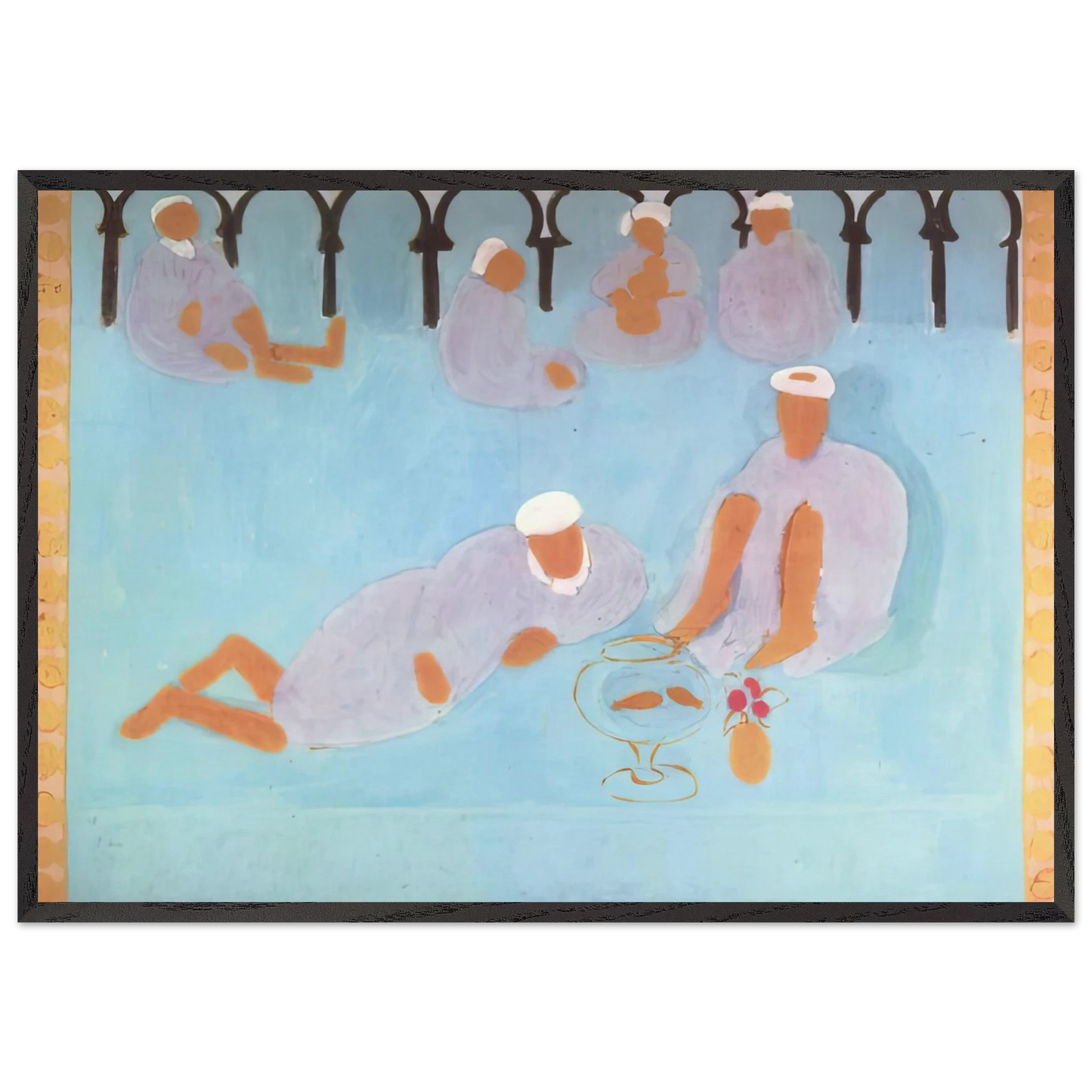 MOROCCAN CAF 1913 - Henri Matisse 70x100 cm / 28x40 inches Framed Art Print – Black Wooden Frame