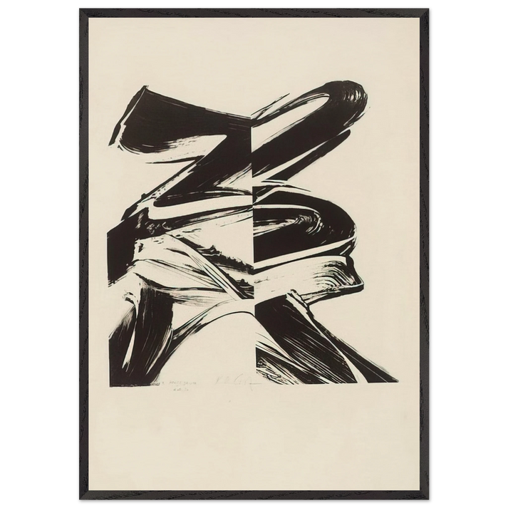 Untitled From a Laugh without Mouth - Karl Otto Gotz 70x100 cm / 28x40 inches Framed Art Print – Black Wooden Frame