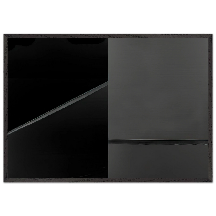 Peinture 222 x 314 cm 24 fevrier 2008 - 2008 - Pierre Soulages 70x100 cm / 28x40 inches Framed Art Print – Black Wooden Frame