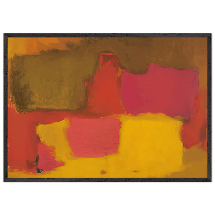 AWAY 1964 - Esteban Vicente 70x100 cm / 28x40 inches Framed Art Print – Black Wooden Frame